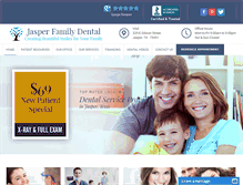 Tablet Screenshot of jasperfamilydental.com